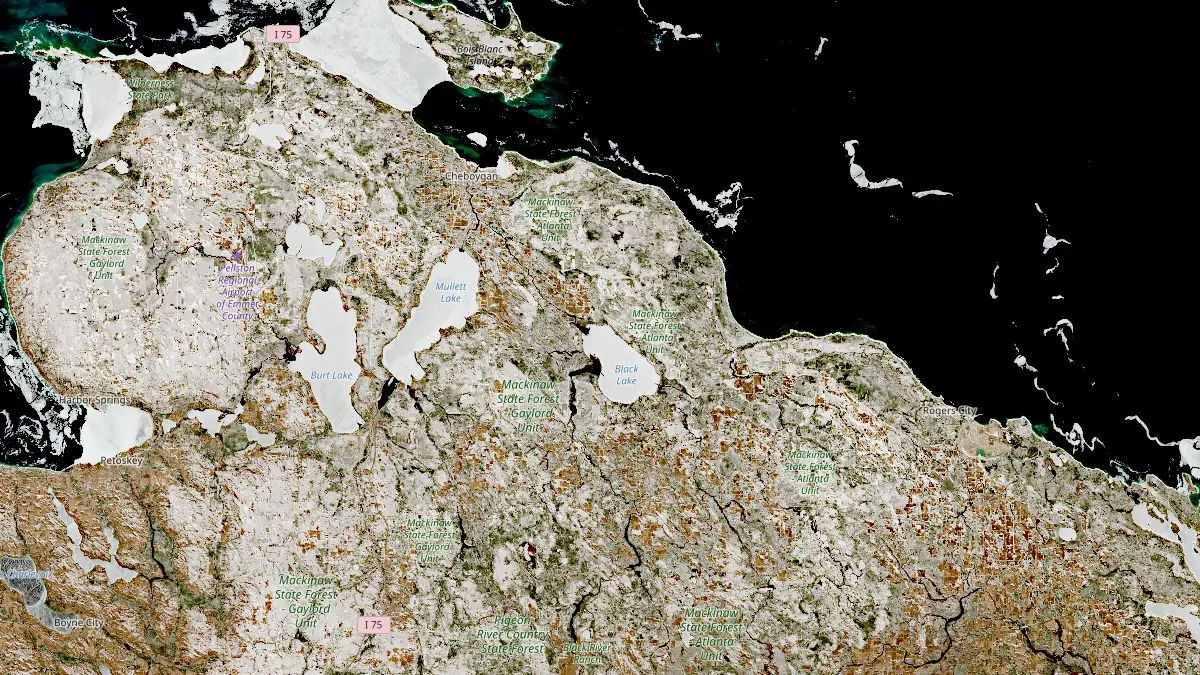 northern michigan satellite image april 11 2026
