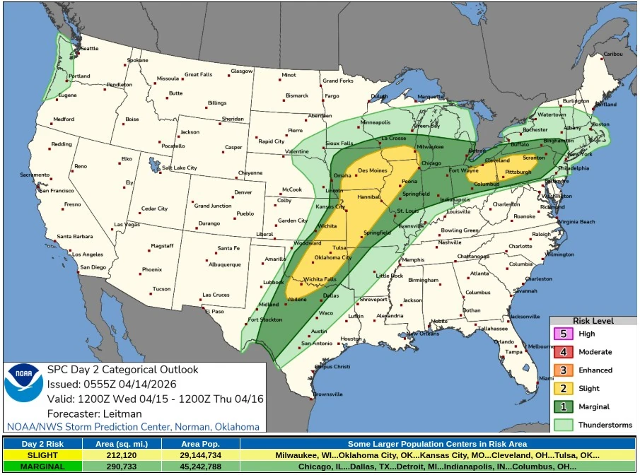 categorical outlook valid 1200 utc april 15 to 1200 utc april 16 2026