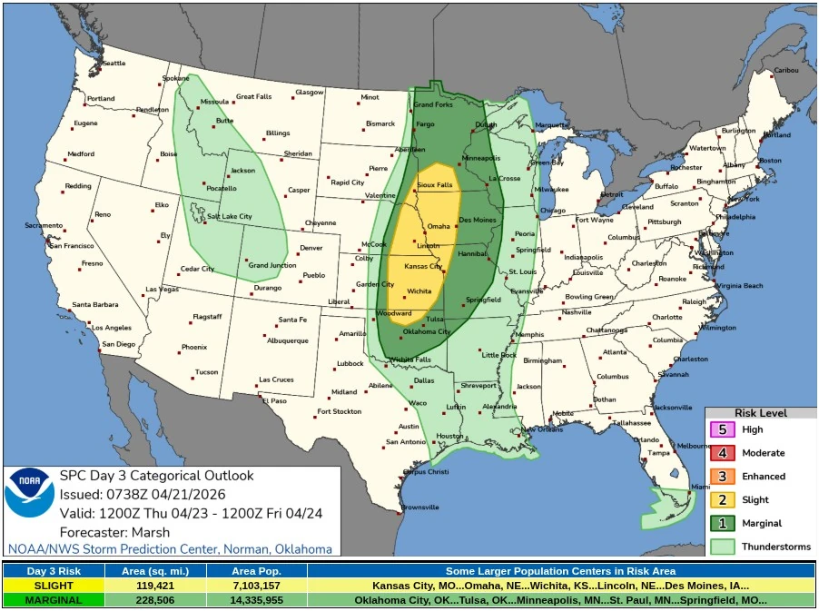categorical outlook valid 1200 utc april 23 to 1200 utc april 24 2026