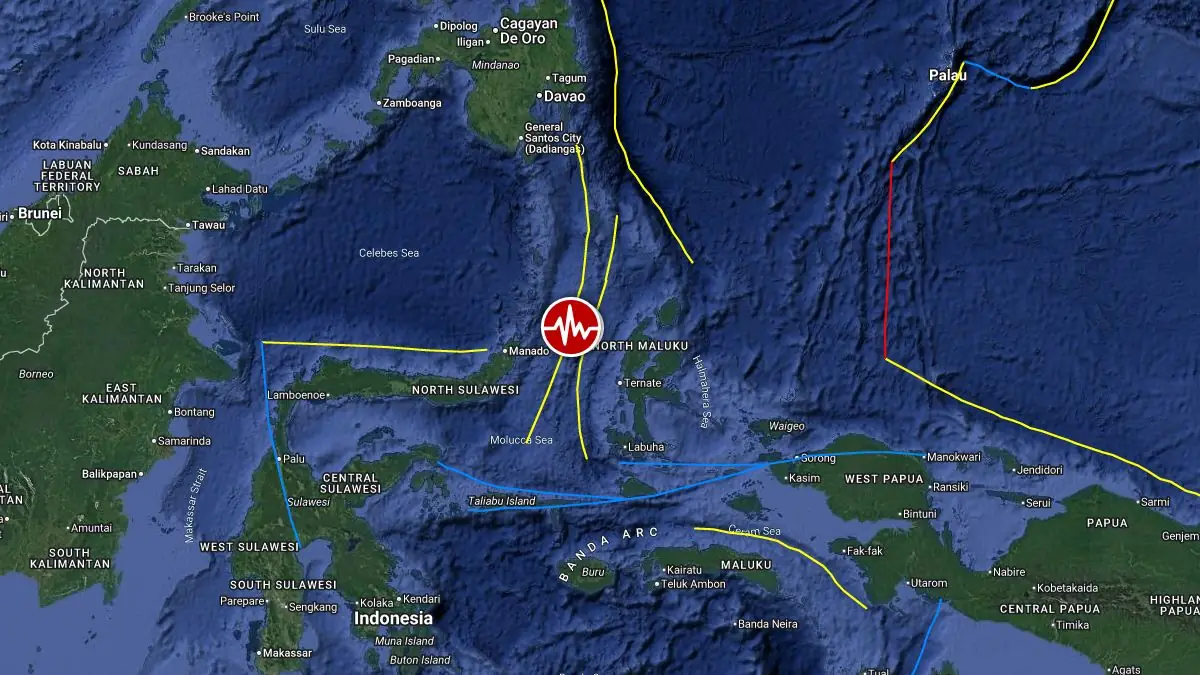 epicenter m7.4 earthquake molucca sea indonesia april 1 2026