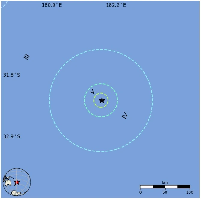 m6.0 earthquake south of the kermadec islands new zealand april 16 2026 usgs epe