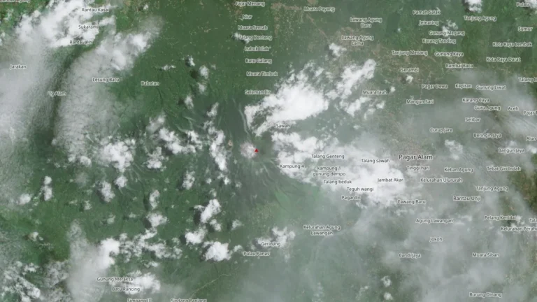 satellite image mount dempo april 9 2026 sentinel-2