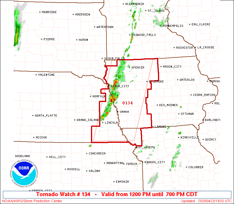 tornado watch 134 april 23 2026
