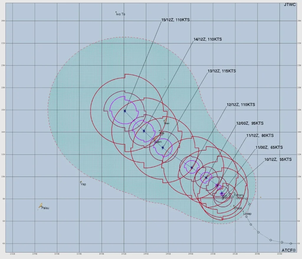 tropical storm sinlaku jtwc forecast track 15z april 10 2026