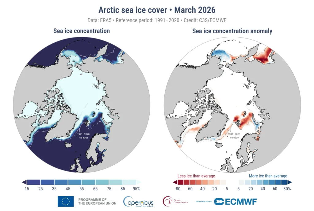 C3S_Bulletin_seaice_202603_Fig3_map_concentration_anomalies_arctic