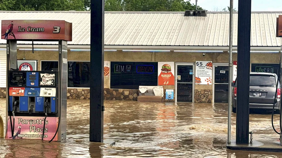 Flooding in Cocke County, Tennessee on May 28, 2026
