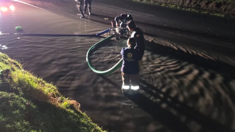 Flooding in San Nicolas, Buenos Aires, on May 17, 2026. Credit: Puebla Civil Protection