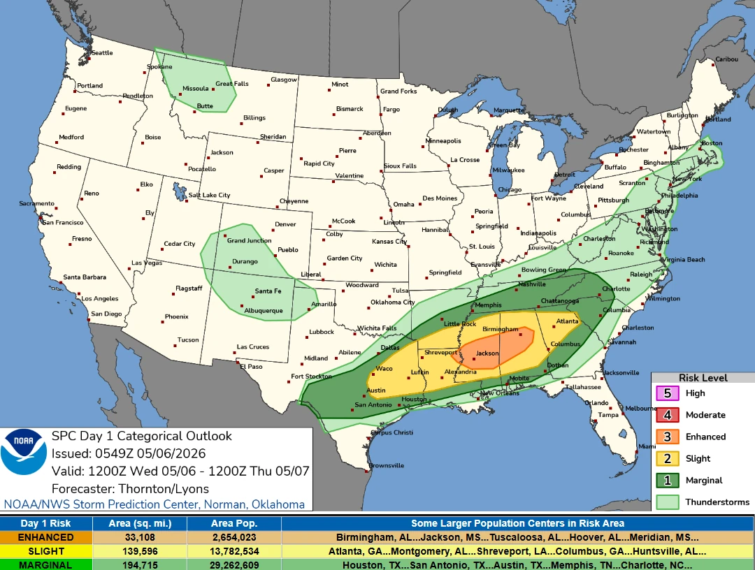 SPC-day-1-Categorical-outlook-on-May-6-2026.