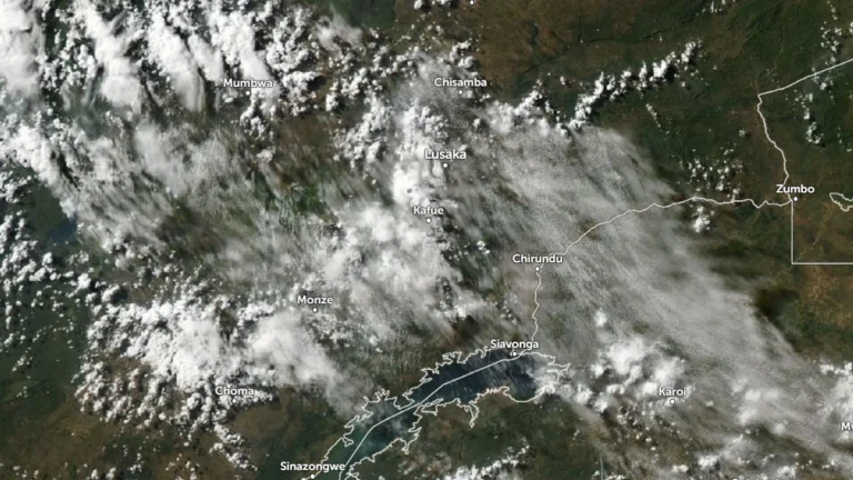Satellite image of Kafue, Zambia on May 11, 2026