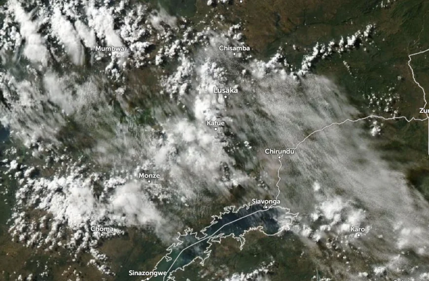 Satellite image of Kafue, Zambia on May 11, 2026