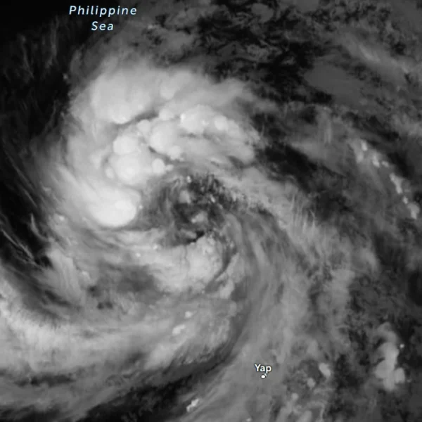Satellite image of Tropical Cyclone Jangmi at 1100 UTC on May 28, 2026