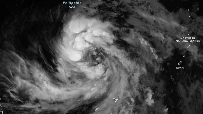Satellite image of Tropical Cyclone Jangmi at 1100 UTC on May 28, 2026