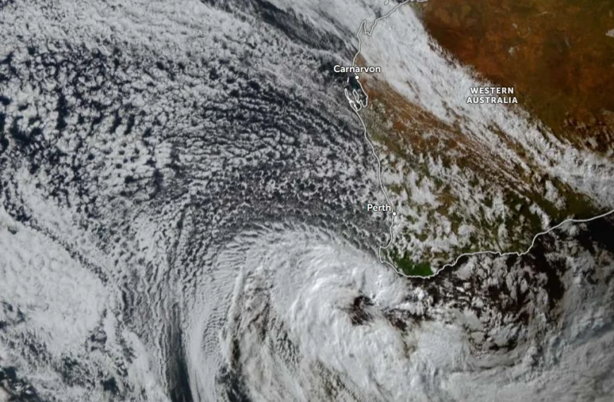 Satellite image of Western Australia at 0740 UTC on May 31, 2026