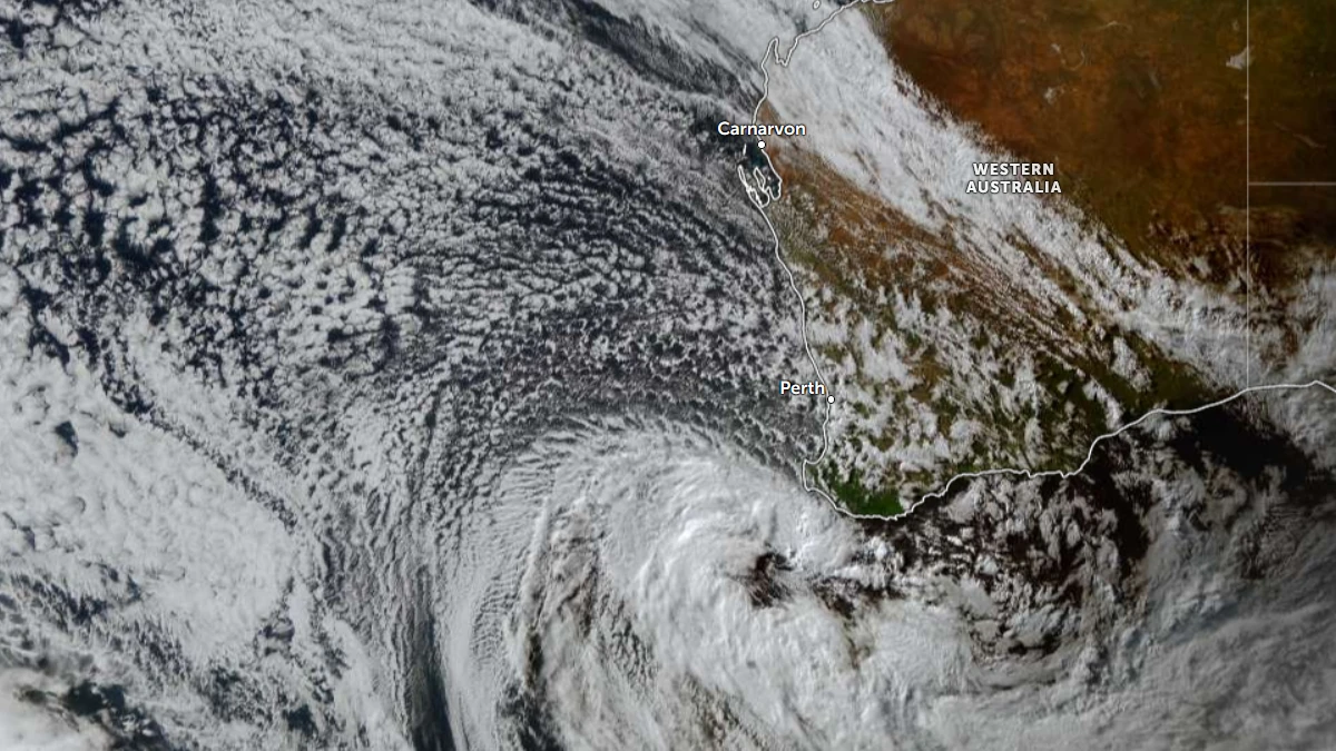 Satellite image of Western Australia at 0740 UTC on May 31, 2026