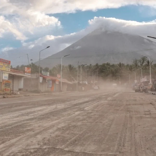 camalig albay philippines on may 3 2026 following strong eruption on may 2