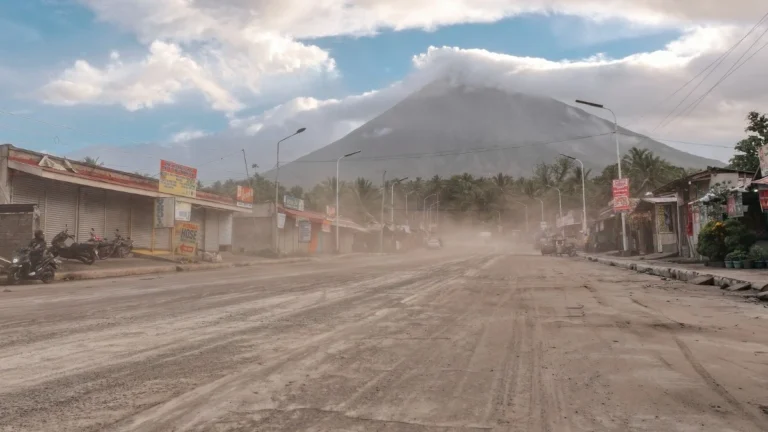 camalig albay philippines on may 3 2026 following strong eruption on may 2