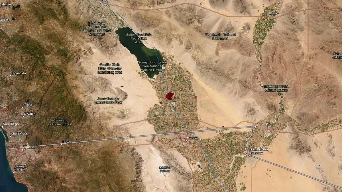 earthquake swarm brawley california salton sea may 2026