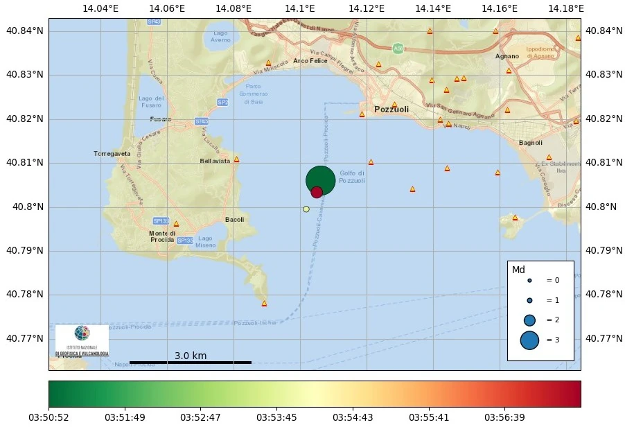 earthquake swarm campi flegrei may 21 2026 ingv