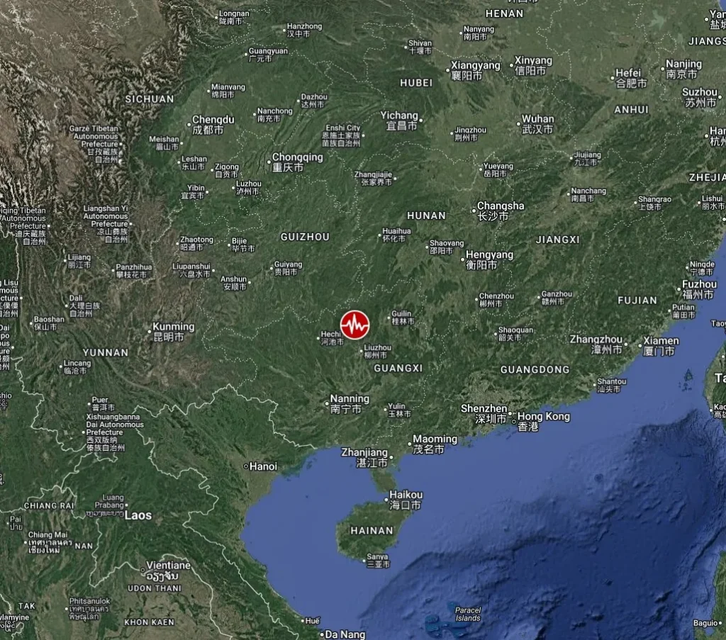epicenter china m5.2 earthquake guangxi may 17 2026