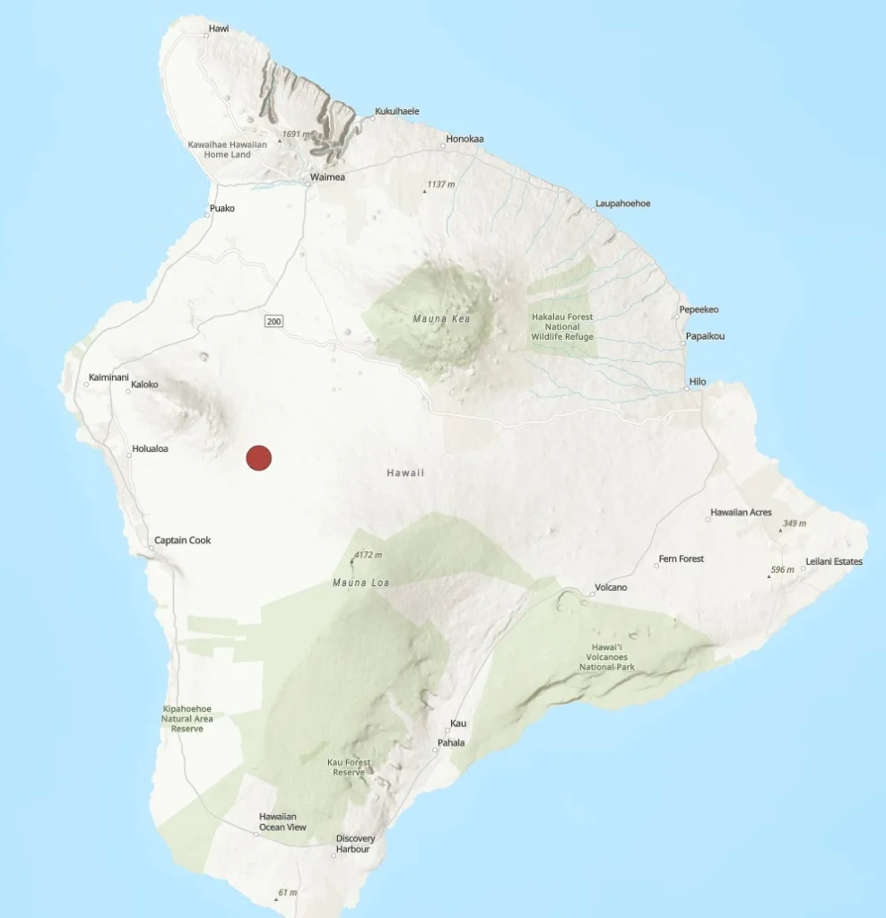 epicenter m6.0 earthquake island of hawaii hawaii may 23 2026 bg