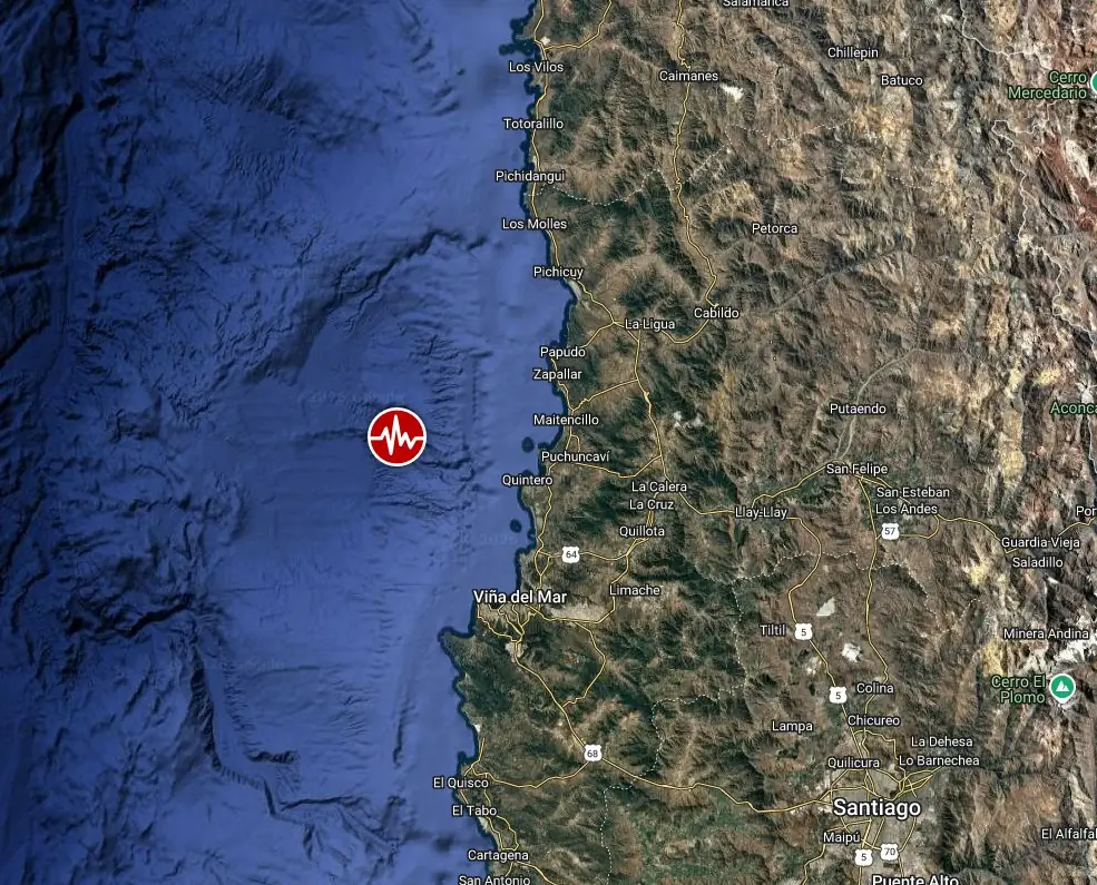 epicenter m6.0 earthquake offshore valparaiso chile may 31 2026 bg