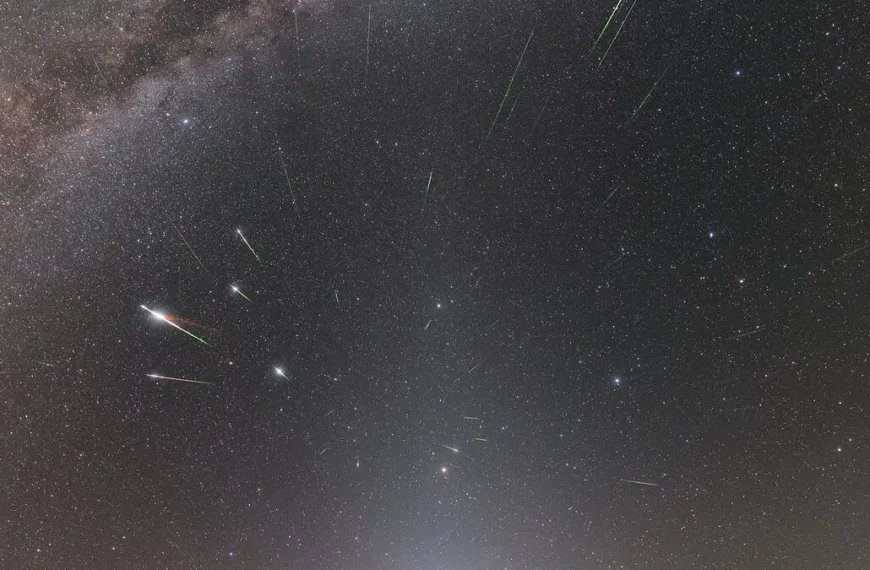 eta aquariids meteor shower from chilean desert by eso