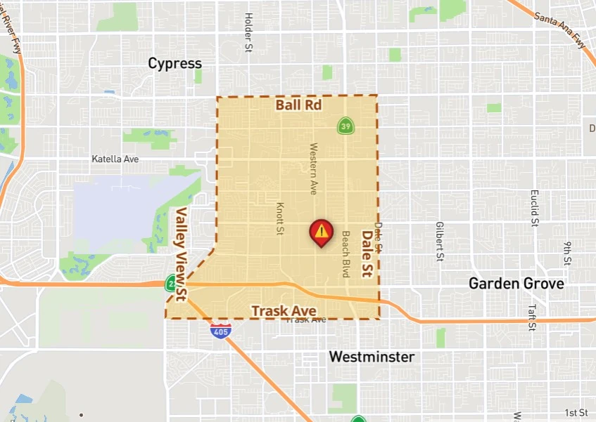 garden-grove-chemical-incident-california-evacuation-zone-and-incident-site-map-may-24-2026