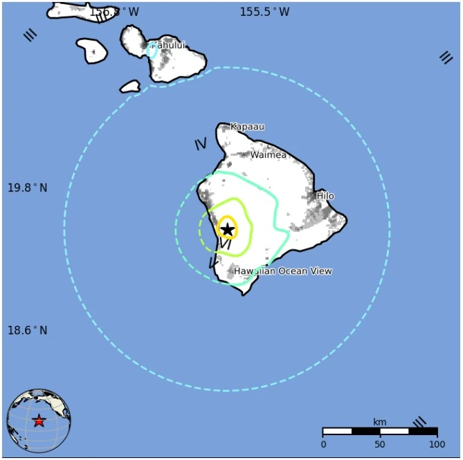 m6.0 earthquake island of hawaii hawaii may 23 2026 usgs epe
