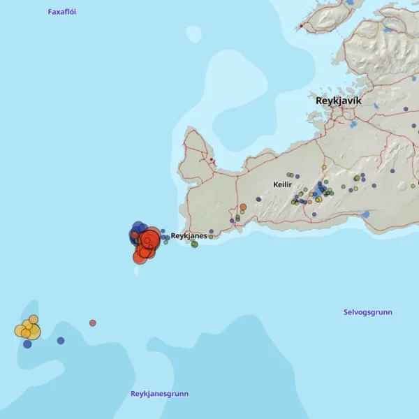 reykjanes ridge iceland earthquakes may 18-25 2026