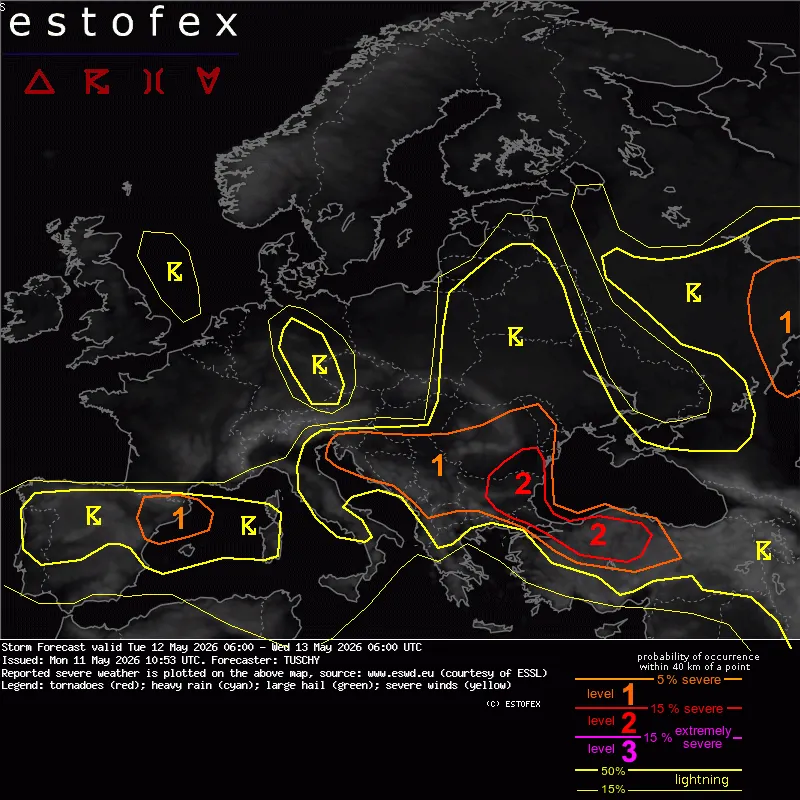 storm forecast valid 24 hours to 0600 utc on may 13