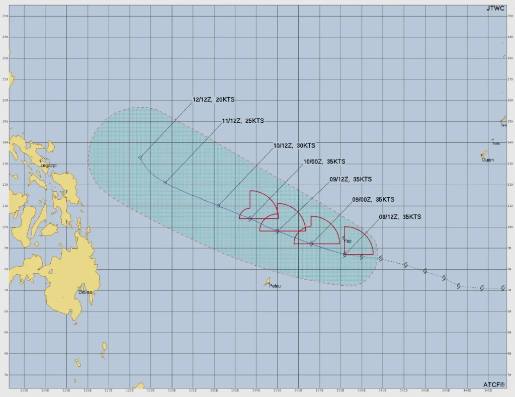 tropical storm hagupit jtwc forecast track 1500 utc may 8 2026