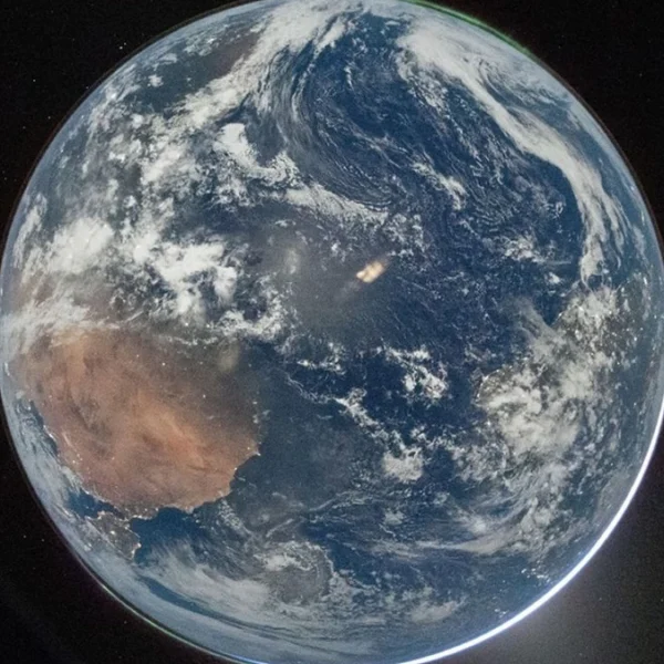 A Moonlit Earth as Seen From Artemis II.