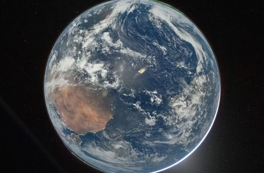 A Moonlit Earth as Seen From Artemis II.