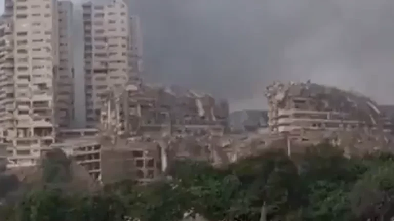 Buildings destroyed by M7.5 and M7.2 earthquakes in Venezuela on June 24, 2026.