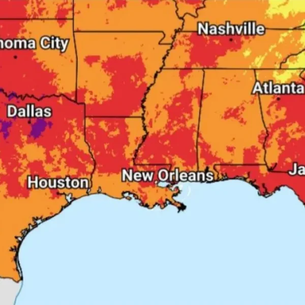 Hot and humid conditions are expected to expand across the southern U.S. beginning this weekend