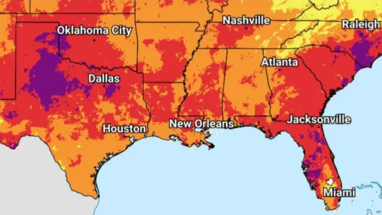 Hot and humid conditions are expected to expand across the southern U.S. beginning this weekend