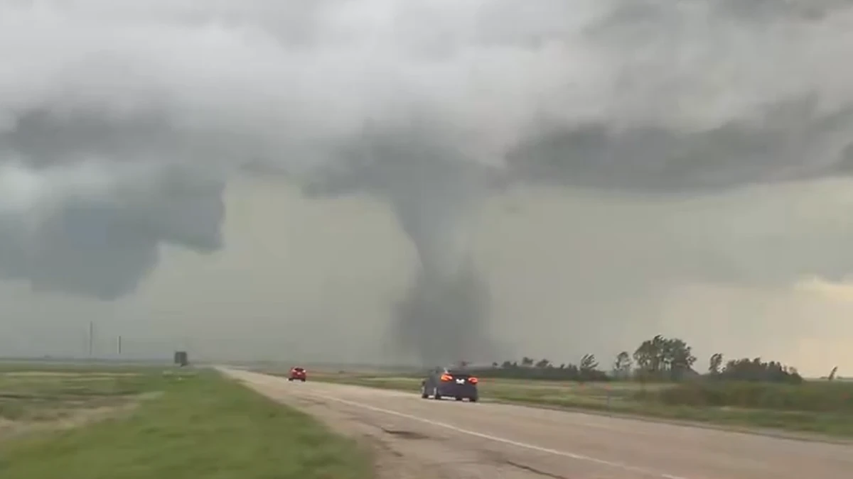 Large tornado in Saskatchewan on June 9, 2026