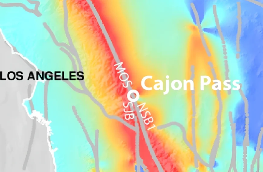 Present day modeled coulomb streess accumulation of southern San Andreas Fault System in regional context
