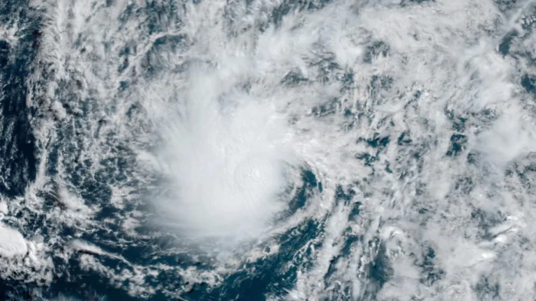 Satellite image of Tropical Storm Amanda at 1640 UTC on June 3, 2026