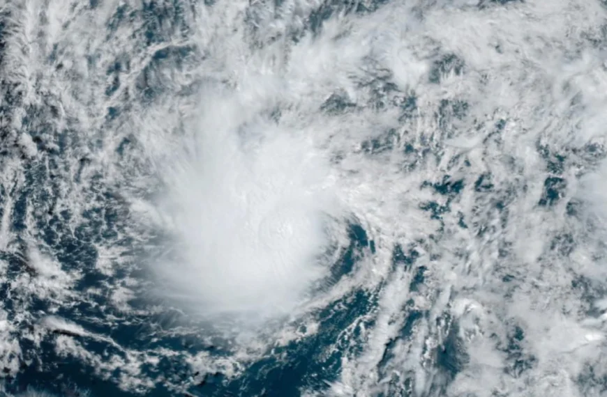 Satellite image of Tropical Storm Amanda at 1640 UTC on June 3, 2026