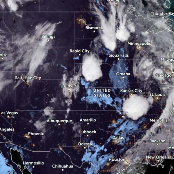 Satellite image of the USA at 1120 UTC on June 8, 2026