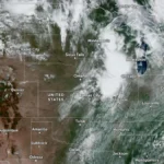 Satellite image of the United States at 1830 UTC on June 10, 2026