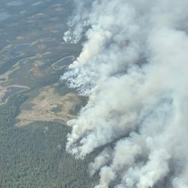Smoke from Fort Simpson wildfire on June 28, 2026Smoke from Fort Simpson wildfire on June 28, 2026