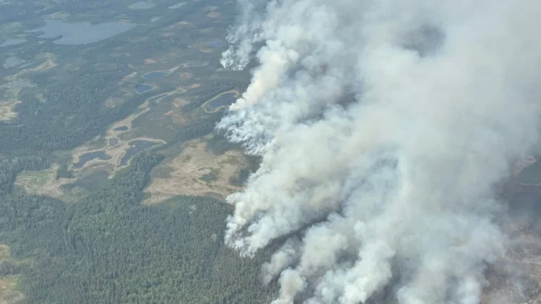 Smoke from Fort Simpson wildfire on June 28, 2026Smoke from Fort Simpson wildfire on June 28, 2026