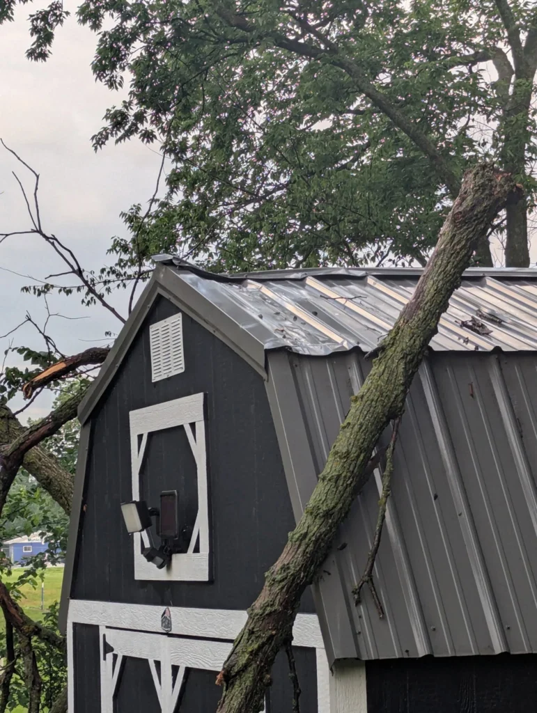 Tornado and storm damage in Riley County on June 5, 2026