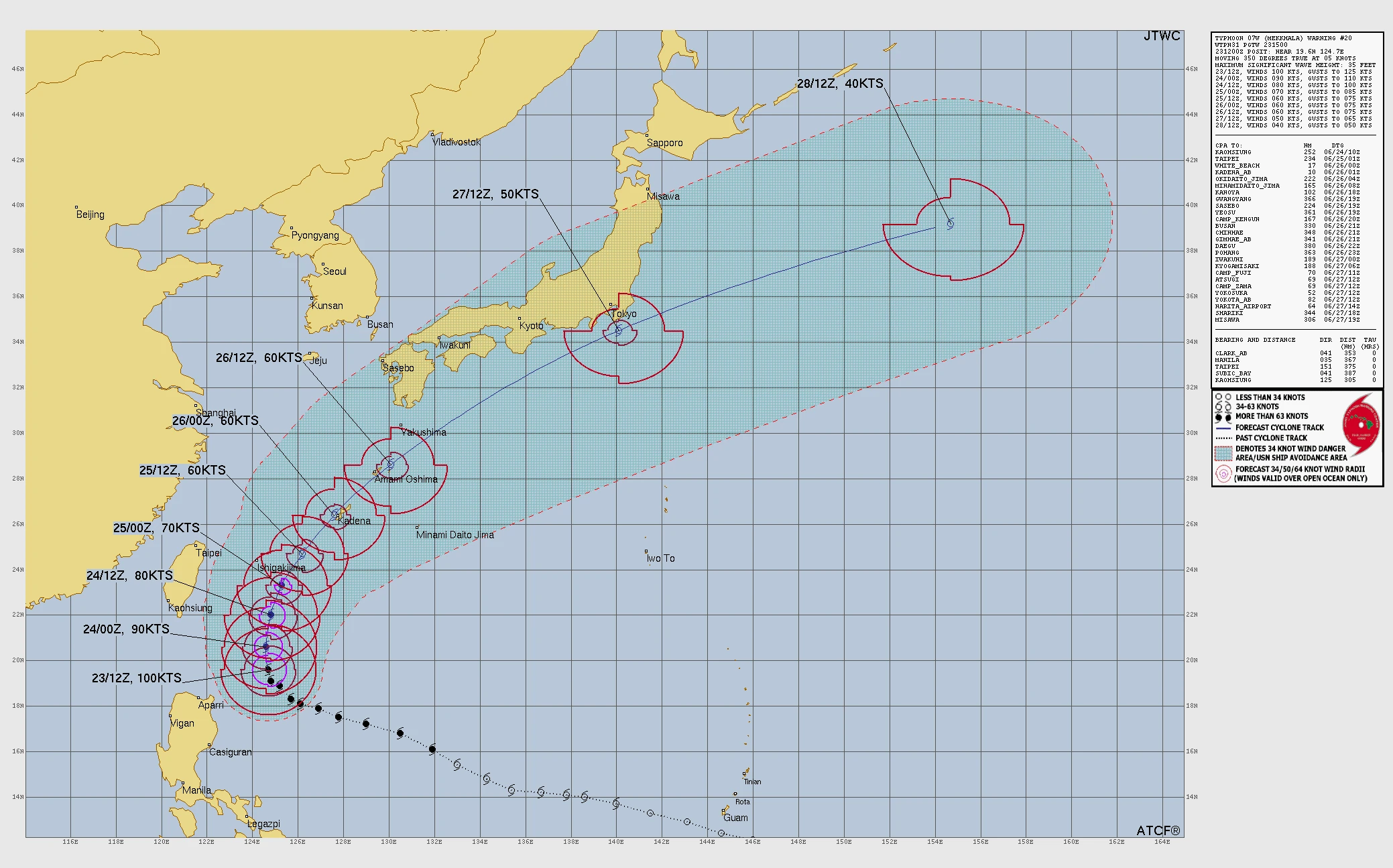 Typhoon Mekkhala forecast track jtwc june 23, 2026