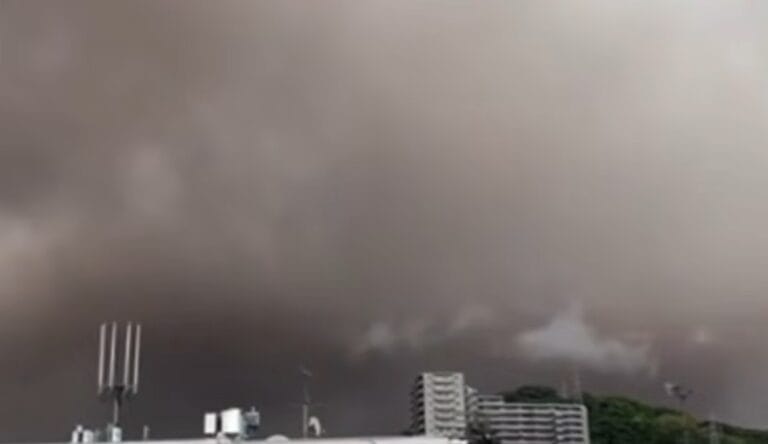 ash over kagoshima japan sakurajima volcano june 7 2026