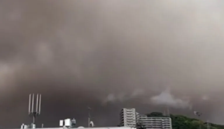 ash over kagoshima japan sakurajima volcano june 7 2026