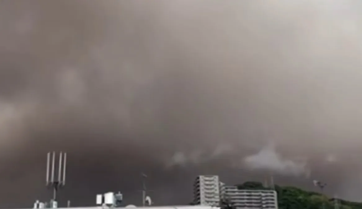 ash over kagoshima japan sakurajima volcano june 7 2026