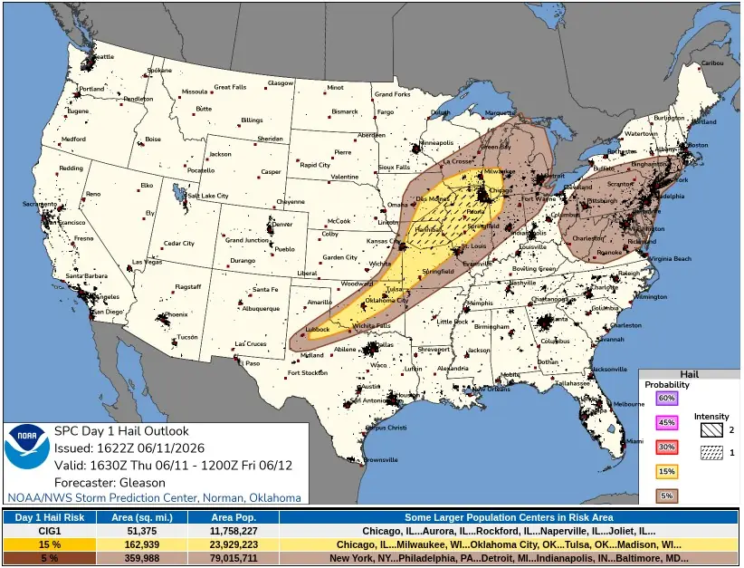 day 1 hail outlook spc june 11 2026 f
